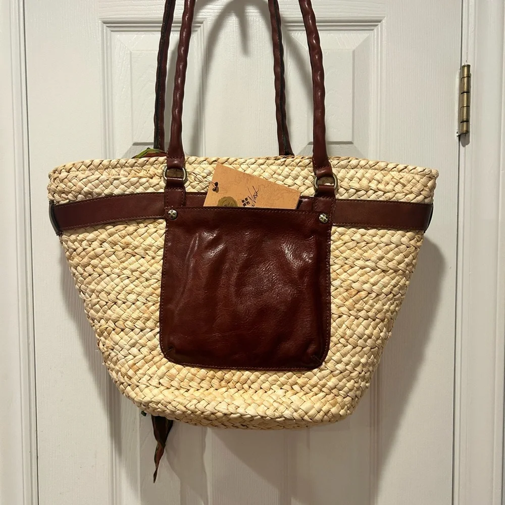 Patricia Nash Tan and Brown Woven Tote - Picture 3 of 7
